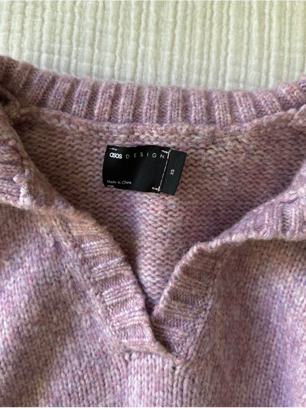 ASOS Pastel Purple V-Neck Knit Sweater